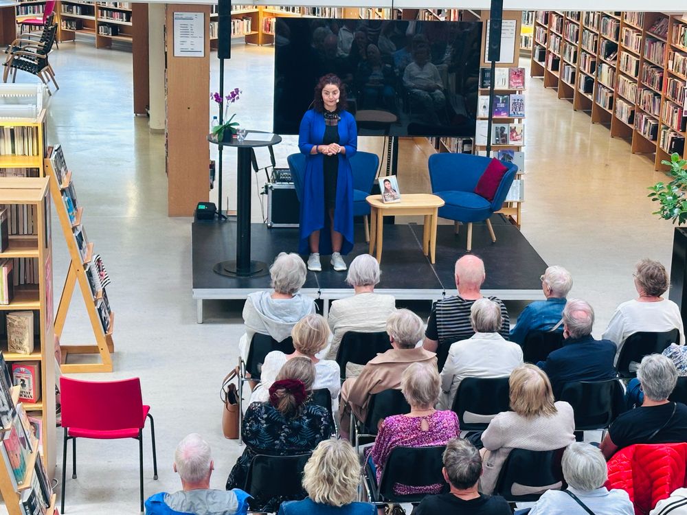 Författarbesök på Eskilstuna stadsbibliotek, 2026.